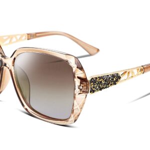 نظارات شمسية بعدسات مربعة ومستقطبة باطار لامع من فيسيدي B2289