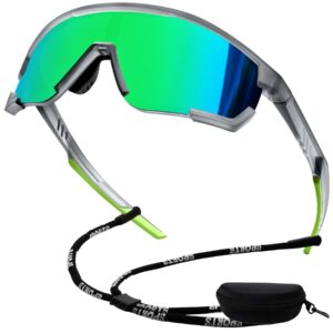 نظارة شمسية رياضية للرجال والنساء كبيرة مستقطبة من كاناستال، للحماية من الأشعة فوق البنفسجية 400 لركوب الدراجات والصيد والبيسبول