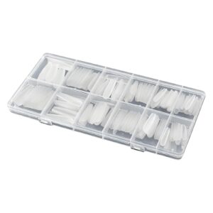 اشكال لاظافر الاكريليك - 240 قطعة من اطراف الضغط الشفافة - شكل نظام اظافر بتغطية كاملة | لبناء اصابع القدم المزيفة للنساء في المنزل والعناية الشخصية