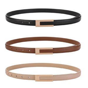 احزمة جلدية قابلة للتعديل للنساء من كيري نسائية عتيقة اكسسوارات حزام ضيق للجينز مع مشبك خصر رفيع