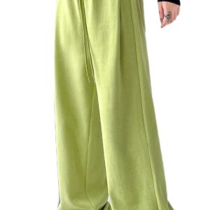 سروال رياضي للنساء بأرجل واسعة يوغا فضفاض مريح للركض بجيوب من وروليم