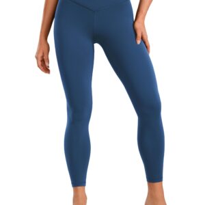 سروال ضيق عالي الخصر للنساء من مجموعة باترلوكس بتصميم متقاطع V 25 بوصة مناسب لصالة الألعاب الرياضية واليوغا سي ار زد يوجا