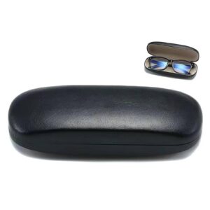 حافظة نظارات للجنسين من ويسفونلي، حافظة نظارات شمسية صلبة محمولة من جلد البولي يوريثين مع قطعة قماش للتنظيف، حافظة نظارات خفيفة الوزن لتخزين النظارات للرجال والنساء