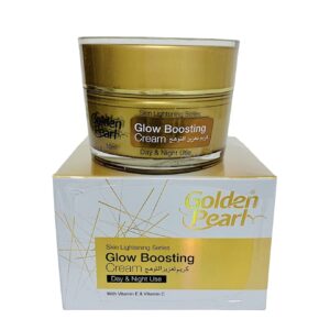 جولدن بيرل كريم وجه معزز للتوهج، مرطب ليلي ونهاري مع فيتامينات C وE، 50 غرام