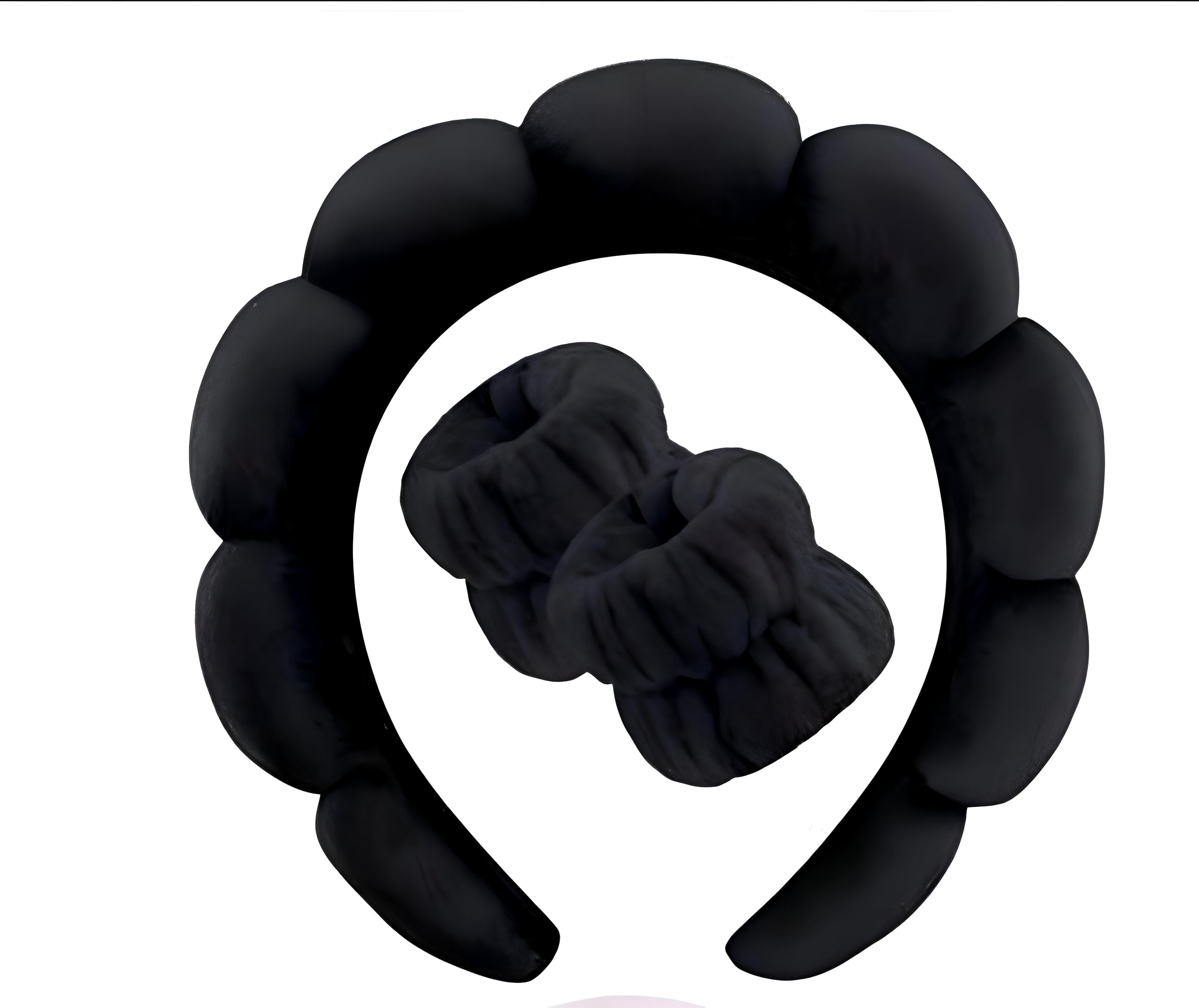 615-WavHiML طوق شعر - رباط رأس سميك مبطن بالاسفنج يوفر راحة آمنة أثناء العناية بالجمال وتنظيف البشرة والاسترخاء في المنتجع الصحي والتأمل والمناسبات الاحتفالية والاطلالات اليومية الأنيقة (موديل 6، قطعة واحدة)