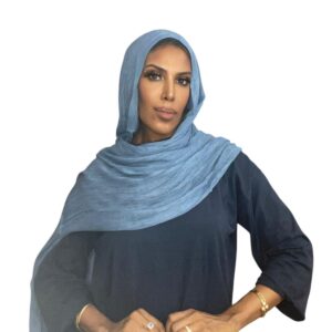 سكارف حجاب من الكتان 2 م × 75 سم بنمط تايلاندي عصري للغاية