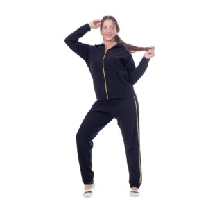 بيجامة شتوية مميزة للنساء من زيكوتيكس، خامة كشمير مزدوجة، مع تطريز