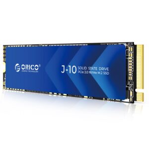 ORICO NVMe SSD 2TB M.2 with Heatsink, Up to 3100MB/s PCIe Gen3x4 2280 Internal Solid State Drive, SLC Cache 3D NAND, Compatible with Laptop and PC Desktops -J10