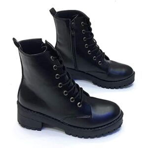 هاف بوط جلد ب سوسته ورباط _ للنساء