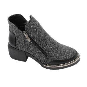 بوت شتوي من الجلد للنساء - نمط انيق لجميع الارتفاعات، بطانة دافئة مريحة للشتاء