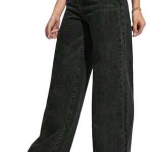 بنطلون جينز بارجل واسعة غسلة ازرق نحاسى فاتح مقاس ماركة دالي