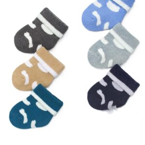 جوارب فوطة للمواليد، مجموعة 4 قطع، متعدد الألوان، قماش قطني ناعم، مقاس 0-6 أشهر، تصميم مريح وممتص للرطوبة، مناسب للجنسين