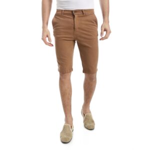 شورت جبردين كاجوال سادة بقصة عادية للرجال من اندورا