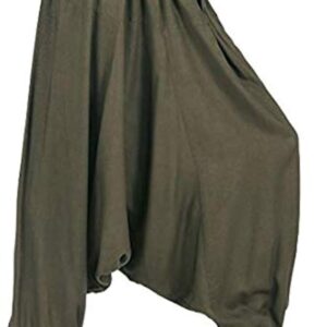 سروال حريم للرجال والنساء من الرايون فضفاض بنمط بوهو وعلاء الدين لليوغا