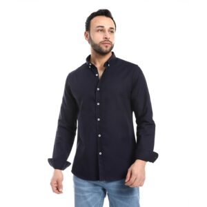 قميص بنمط غربي بأكمام طويلة مصنوع من قطن أوكسفورد للرجال من أندورا