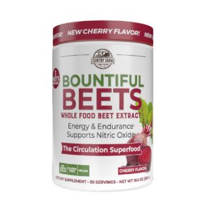 كانتري فارم مكمل غذائي ذا سيركوليشن سوبر فود بنكهة طبيعية لذيذة من باونتفول بيتس، 300 غرام، حمض أميني، حبوب