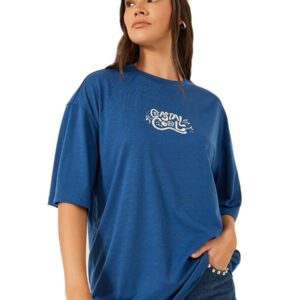 تيشيرت مطرز باكمام قصيرة ومقاس كبير للنساء من ستايلي