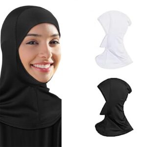 جودتول حجاب اسلامي من قطعتين، غطاء كامل قابل للتعديل وقابل للتمدد، للارتداء اليومي والتمارين الرياضية