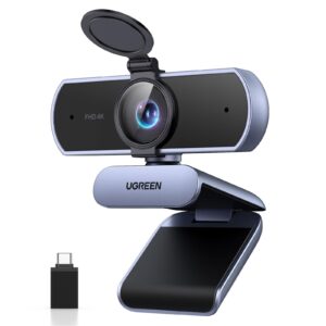 UGREEN 4K Webcam with Microphone, Built-in Privacy Cover, Auto-Focus Streaming Webcam, Computer Camera, Plug and Play USB Webcam for Calling/Online Conferencing, Zoom/Facetime/YouTube, Laptop/PC