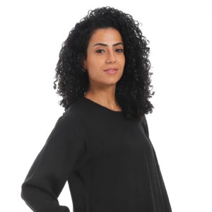 CAESAR Womens Women's linen abaya with long sleeves and buttons on the sides Women's linen abaya with long sleeves and buttons on the sides