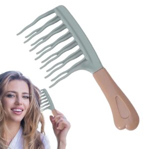 مشط باسنان عريضة | مشط تمويج مزدوج الطبقات | اداة حلاقة مريحة سهلة الانزلاق، اداة تصفيف مضادة للكهرباء الساكنة، مستلزمات العناية الشخصية للفتيات والنساء للسفر والمنزل والاستخدام اليومي