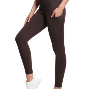 سروال يوغا ضيق وعالي الخصر سميك من ذي جيم بيبول مع جيوب، للتحكم في البطن وممارسة التمارين والجري واليوغا للنساء