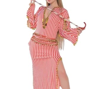 جلابيه رقص شرقى ليكرا مزوده بترتر للنساء