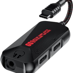 Azonee 3-in-1 USB-C to 3.5mm Audio Adapter & Charger with PD 60W Fast Charging - Hi-Res 32bit DAC Dongle for iPhone 16/15 Pro Max/Galaxy/Google Pixel/iPad Pro/Air & Mini