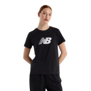 تيشرت رياضي للنساء بشعار جيرسي رياضي من قماش الجيرسي من نيو بالانس