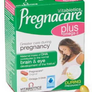 مكمل غذائي بريغناكير بلس اوميجا 3 من فيتابيوتيكس 56 قرص صنع في المملكة المتحدة الأصلية سينتروم كارنيتين-إل حبوب