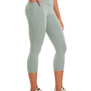 سي ار زد يوجا سروال كابري ضيق للنساء من باترلوكس مع جيوب 21 انش - عالي الخصر لصالة الالعاب الرياضية واليوغا