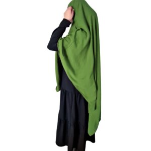 حجاب طويل بتصميم مثلث الشكل مقاس XL للمسلمين من يقين، قطعة واحدة من قماش الكريب الناعم، وشاح للرأس، فستان صلاة عربي إسلامي، شالات إسلامية، غطاء للجسم