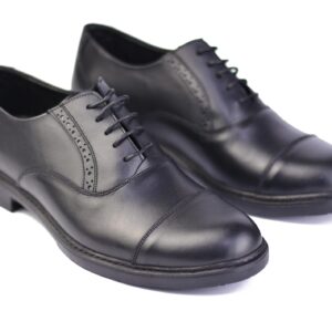 شوز رجالي جلد طبيعي بلون فاخر مع نعل مقاوم للانزلاق