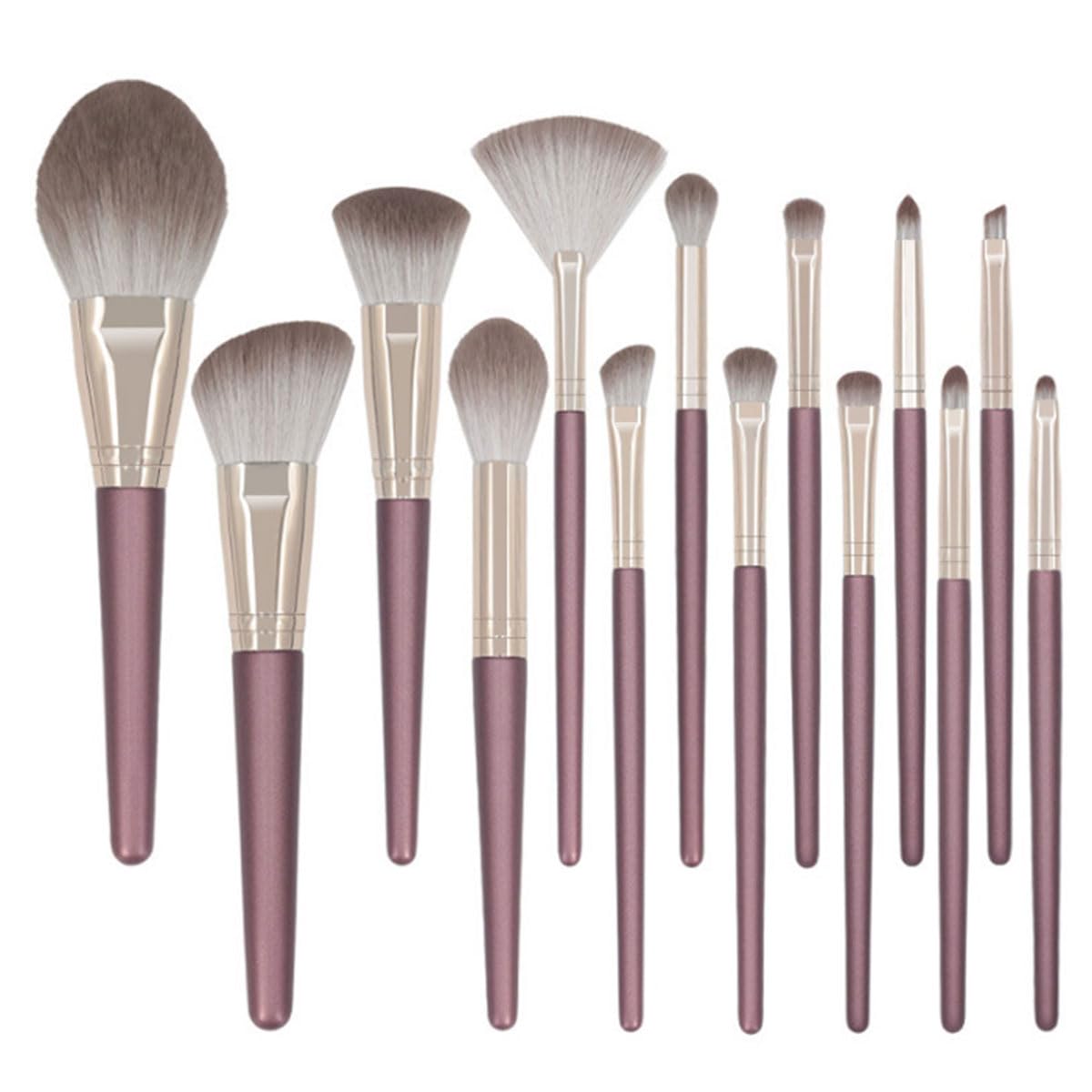 61GUaGd-FqL مجموعة فرش مكياج صناعية مع شنطة تخزين لكريم الأساس والكونسيلر وظلال العيون وأحمر الخدود للنساء والبنات، من 14 قطعة من ECVV