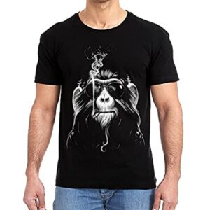 T-Shirt Factory Black Cotton Round Neck T-Shirt For Men