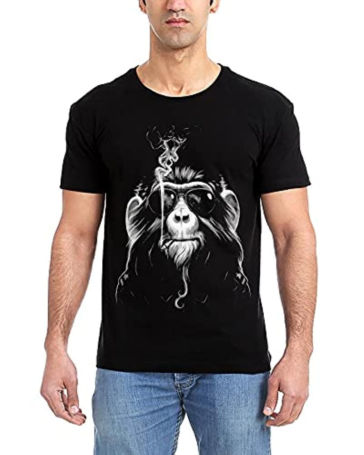 61GpkCkknPL T-Shirt Factory Black Cotton Round Neck T-Shirt For Men