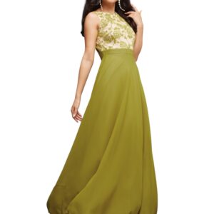 فستان ماكسي بياقة على شكل قلب وأكمام 3/4 وتصميم ذاتي ملائم ومتسع للنساء من ميس اوليف