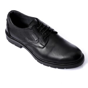 جزمة رجالي جلد طبيعي أنيقة - حذاء رسمي للعمل والمناسبات - مريح ومتين بمقاومة انزلاق مثالية (Medium, 43)