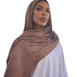 وشاح حجاب من الكتان مقاس 2 متر × 75 سم - وشاح تايلاندي عصري للغاية