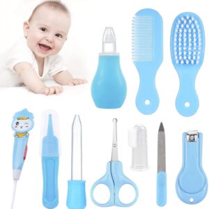 مجموعة العناية بالطفل مستلزمات 10 قطع من أدوات بصحة الطفل ومنتجات بالأطفال حديثي الولادة منتجات بالأظافر ومشط وتشذيب الأظافر مجموعات ميزان الحرارة