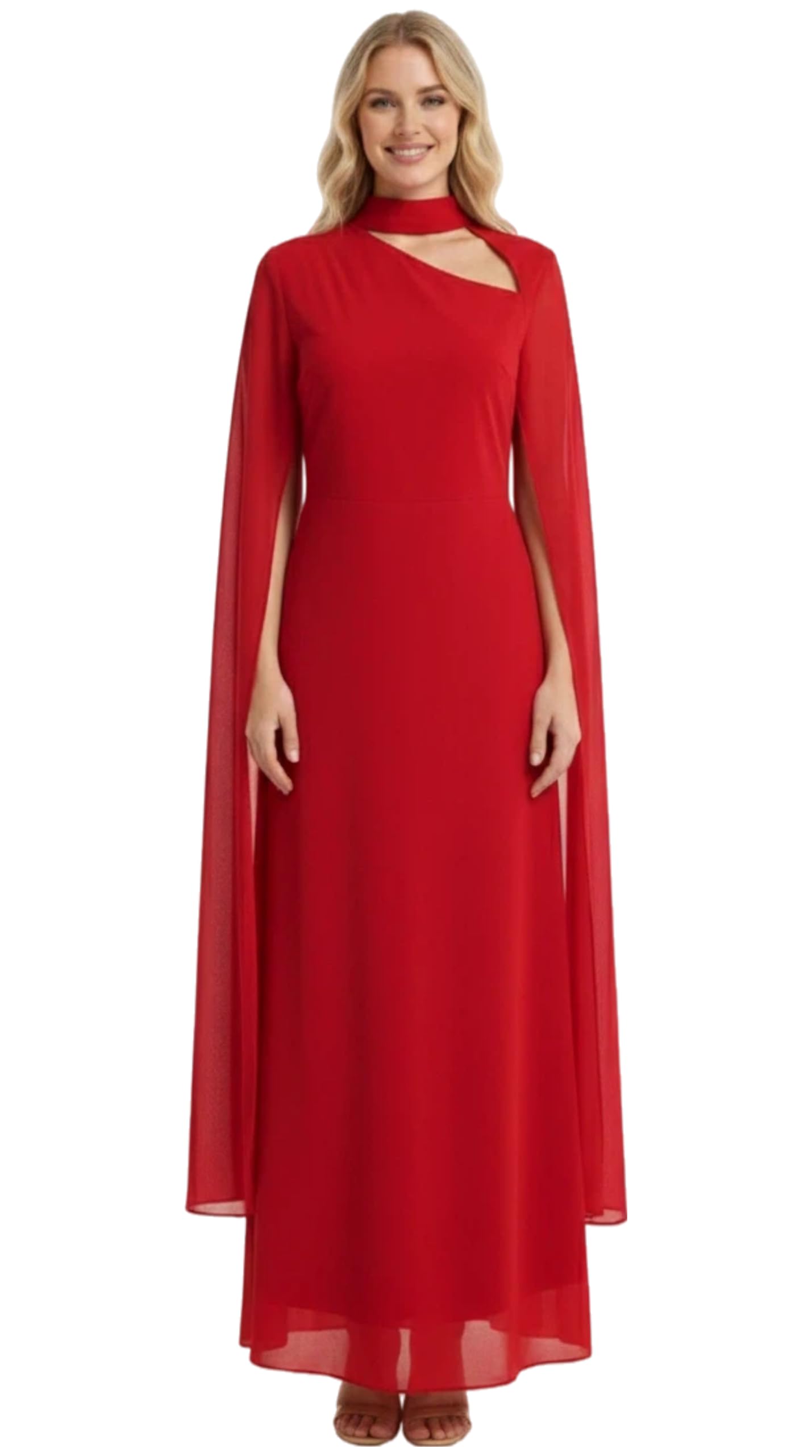 61ICOjnZDFL فستان ماكسي طويل الاكمام للنساء من مانيكان، فستان سهرة شيفون اسود انيق، طول الارض مع رقبة غير متماثلة، ملابس رسمية