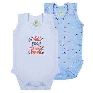 طقم سالوبيت بكباسين بدون اكمام مكون من قطعتين للاولاد (عبوة من قطعة واحدة)