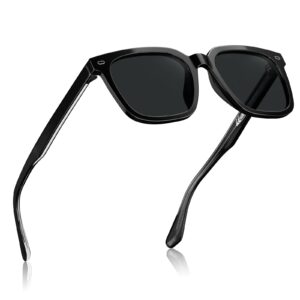 نظارة شمسية عتيقة غير مستقطبة للرجال، عدسات حماية من الأشعة فوق البنفسجية، نظارات شمسية كلاسيكية مربعة للقيادة والسفر من اس تي جاتن.