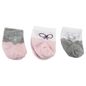 طقم شرابات للبنات من 3 أزواج من وايت فلاور