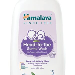 غسول هيمالايا اللطيف من الرأس إلى القدمين بتركيبة لا تسبب الدموع وخالي من الألوان الاصطناعية والبارابين والفثالات - 800 مل
