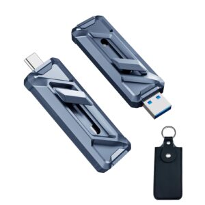 fanxiang FF955 1TB External SSD, 2-in-1 Dual Interface | 2050MB/s Type-C 3.2 Gen2 + 1050 MB/s USB-A, Portable SSD Compatible with iPhone 15/16/17, Android Smartphones, Mac, PC and Tablet