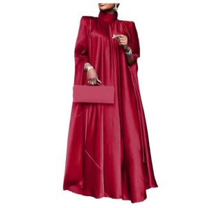 جويشانج فساتين بمقاسات كبيرة فساتين طويلة محتشمة فضفاضة من الساتان للحفلات