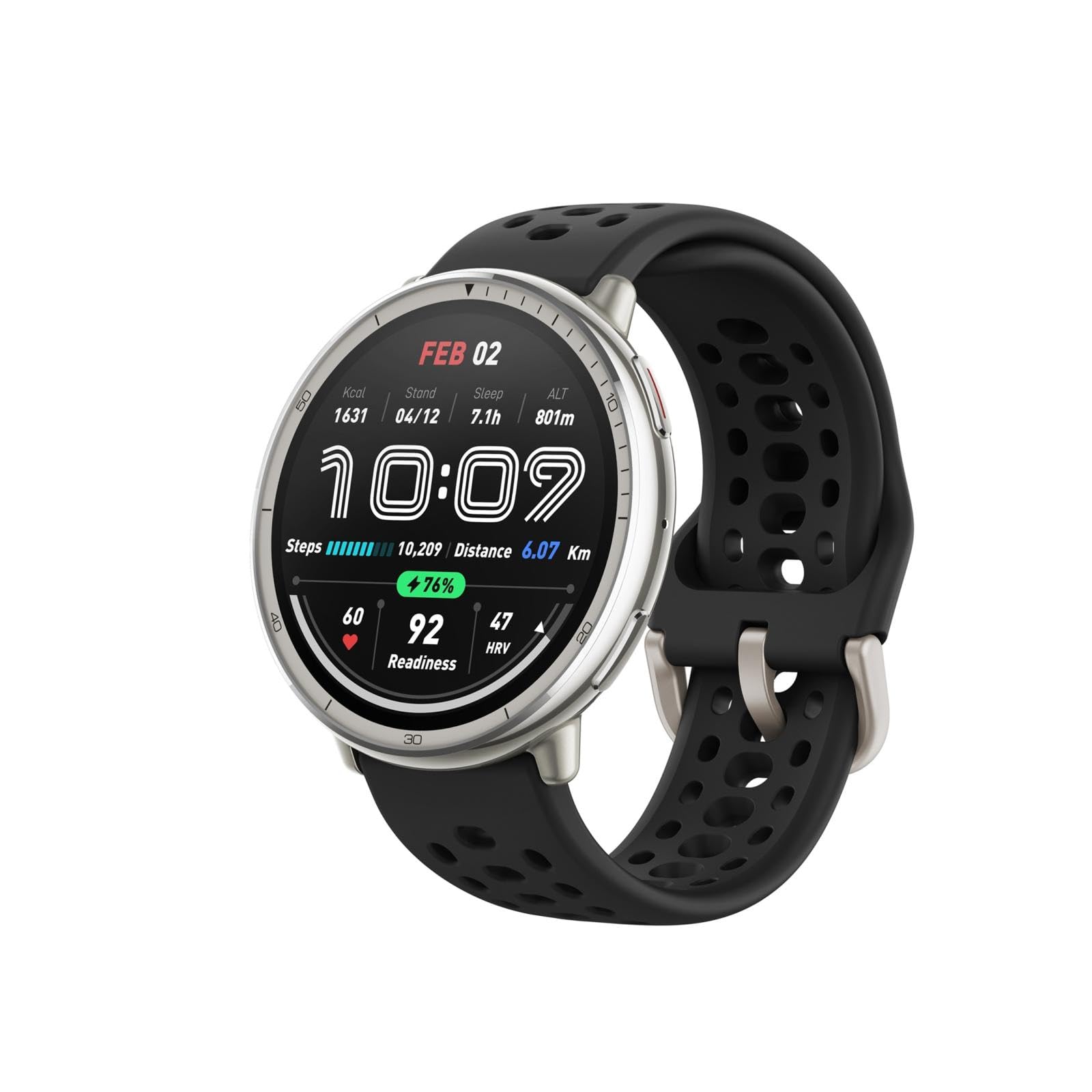 61Kek3GPZiL Amazfit Active 2 Smart Watch 44 mm, AI, Voice Control, GPS and Free Map Material, 10 Day Battery, Fitness Tracker with 160plus Sports Modes, 5 ATM Waterproof for Android and iPhone
