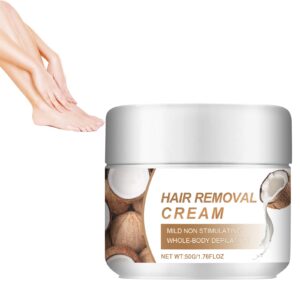 كريم ازالة الشعر بجوز الهند من اكسيكوزال، كريم ازالة الشعر بدون لمس للرجال والنساء، لطيف ولا يسبب التهيج، للوجه والجسم والابطين والبيكيني والساقين والمناطق الحميمة، مناسب لجميع انواع البشرة (50 غرام)