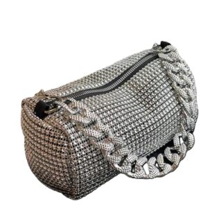 شنطة كروس للنساء أنيقة مزينة بأحجار الراين بالكامل